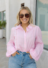 Load image into Gallery viewer, Charlie Light Pink Button Down Top
