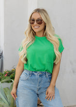 Load image into Gallery viewer, Bright Green Ribbed Top

