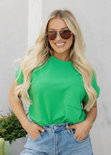 Load image into Gallery viewer, Bright Green Ribbed Top
