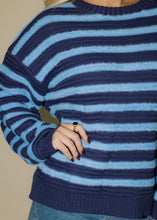 Load image into Gallery viewer, Denver Navy &amp; Blue Striped Sweater

