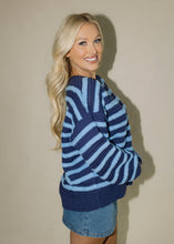 Load image into Gallery viewer, Denver Navy &amp; Blue Striped Sweater
