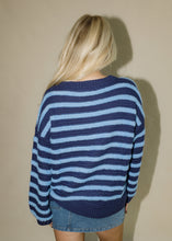Load image into Gallery viewer, Denver Navy &amp; Blue Striped Sweater

