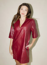 Load image into Gallery viewer, Blair Burgundy Leather Dress
