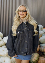 Load image into Gallery viewer, Carter Charcoal Denim Jacket
