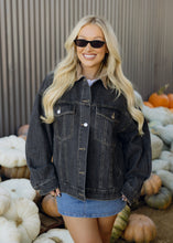 Load image into Gallery viewer, Carter Charcoal Denim Jacket
