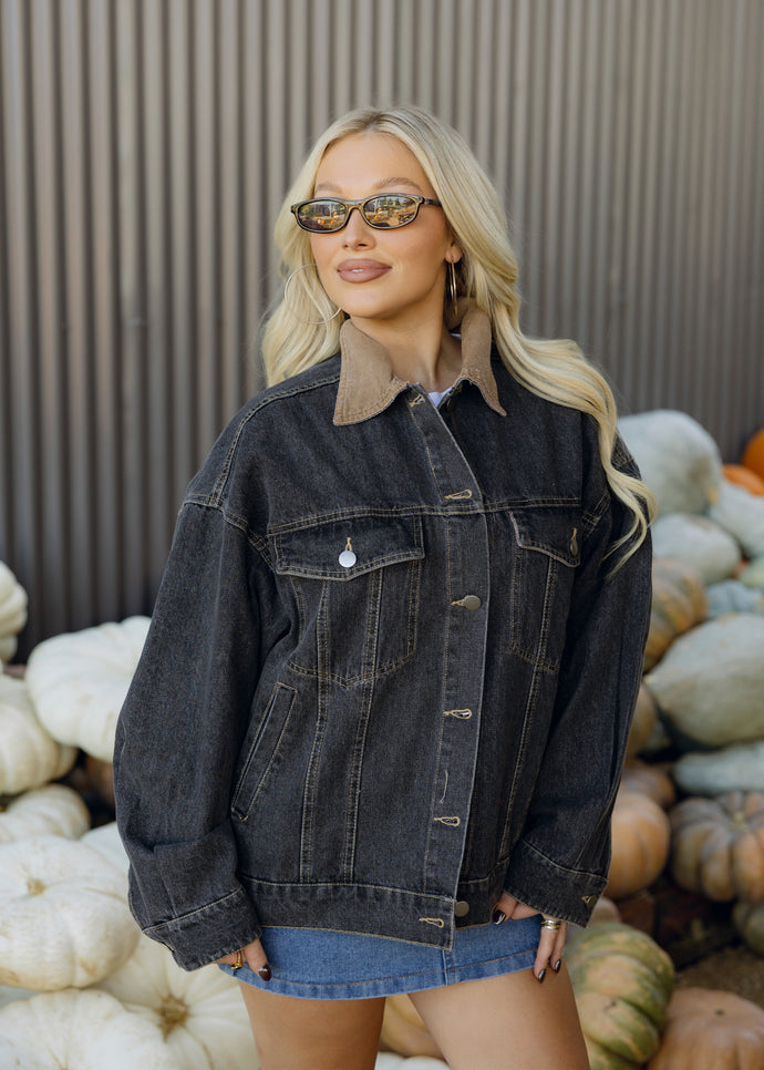 Carter Charcoal Denim Jacket