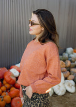 Load image into Gallery viewer, Embossed FALL Rust Sweater

