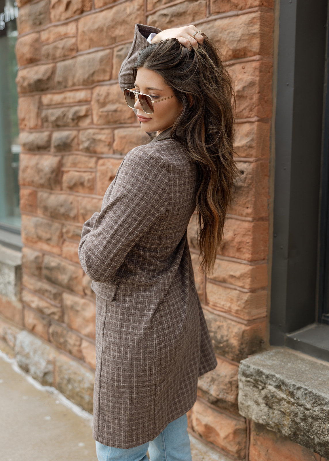 Brown Check Plaid Trench Coat – The Vintage Leopard