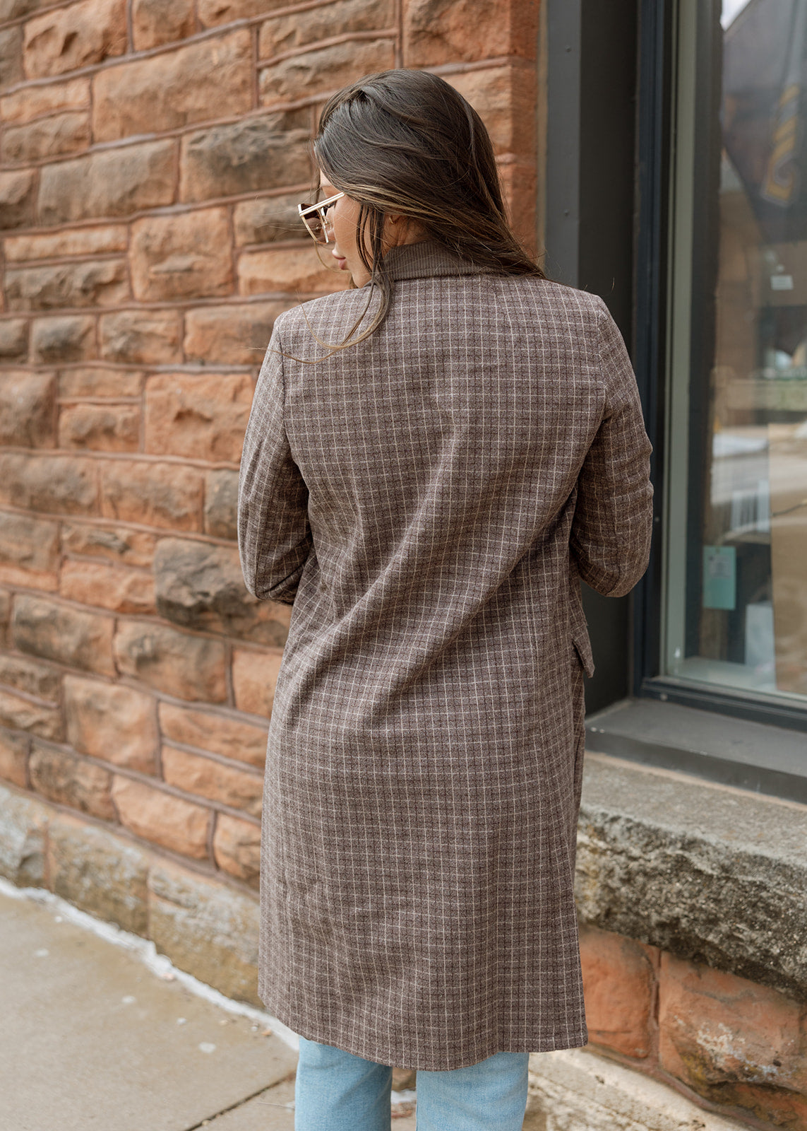 Brown Check Plaid Trench Coat – The Vintage Leopard
