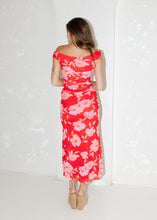 Load image into Gallery viewer, Red &amp; Pink Floral Maxi Dress
