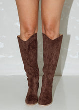 Load image into Gallery viewer, Classy Dark Brown Suede Boots
