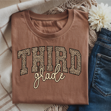 Load image into Gallery viewer, THIRD GRADE LEOPARD Letters Graphic T-Shirt
