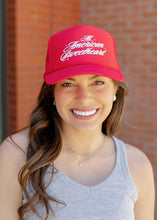 Load image into Gallery viewer, All American Sweetheart- UNISEX RED Trucker Hat
