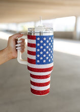 Load image into Gallery viewer, Flag Rhinestone Bling 40 Oz Tumbler
