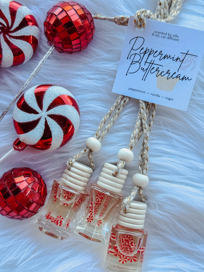 Peppermint Buttercream Car Reed Diffuser Freshie Carfume