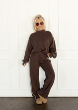 Load image into Gallery viewer, Espresso &amp; Cream Modal Scuba Pants Set
