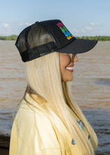 Load image into Gallery viewer, Drink on a Boat DTF Printed Black Trucker Hat
