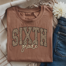Load image into Gallery viewer, SIXTH GRADE LEOPARD Letters Graphic T-Shirt

