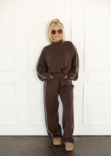 Load image into Gallery viewer, Espresso &amp; Cream Modal Scuba Pants Set
