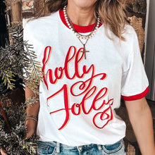 Load image into Gallery viewer, Holly Jolly Ringer Tee
