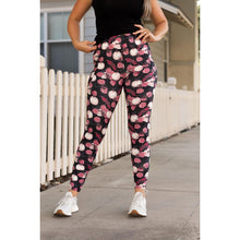 Load image into Gallery viewer, Ready to Ship | Pink Rose Skull Leggings
