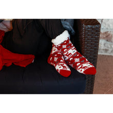 Load image into Gallery viewer, Ready to Ship |The Nyla - Reindeer Fleece Lined Cozy Socks
