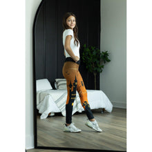 Load image into Gallery viewer, Ready to Ship | Orange Haunted House Halloween Leggings (No Pocket)
