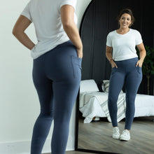 Load image into Gallery viewer, Ready to Ship | Slate Blue  Full Length Leggings with Pockets*
