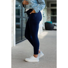 Load image into Gallery viewer, Ready to Ship | Navy Full Length with Pocket Leggings
