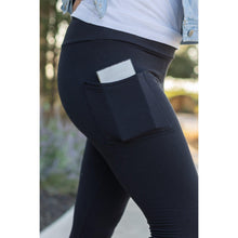 Load image into Gallery viewer, * Ready to Ship | BLACK FULL-LENGTH Leggings with POCKET  - Luxe Leggings by Julia Rose®
