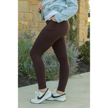 Load image into Gallery viewer, * Ready to Ship | Brown FULL LENGTH Leggings with POCKET*  - Luxe Leggings by Julia Rose®
