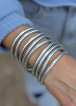 Load image into Gallery viewer, BuDha Girl SILVER All Weather Bangles Serenity Prayer

