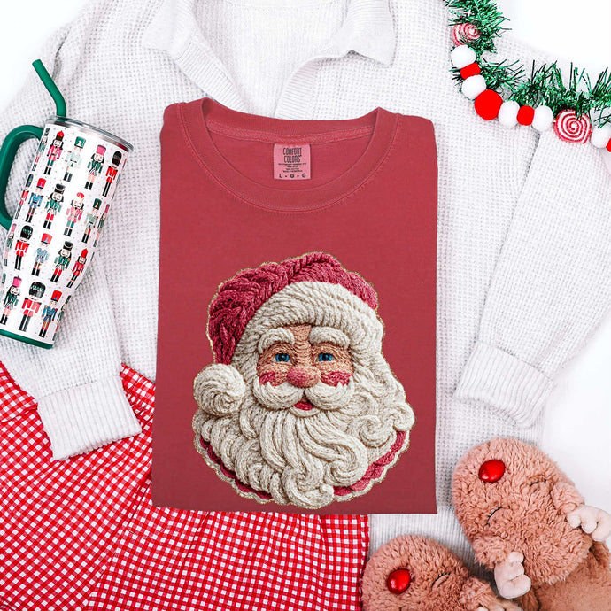 Faux Crochet Santa Brick Tee