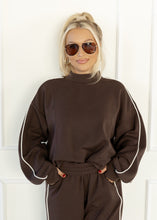 Load image into Gallery viewer, Espresso &amp; Cream Modal Scuba Pants Set
