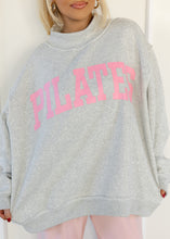 Load image into Gallery viewer, Pink Pilates/Yoga Reversible Mockneck Sweatshirt

