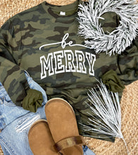 Load image into Gallery viewer, Camo Be Merry Graphic Sweatshirt
