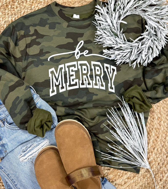Camo Be Merry Graphic Sweatshirt