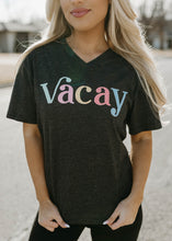 Load image into Gallery viewer, Vacay Patch Black Heather Tee
