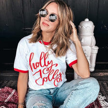 Load image into Gallery viewer, Holly Jolly Ringer Tee
