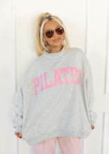 Load image into Gallery viewer, Pink Pilates/Yoga Reversible Mockneck Sweatshirt
