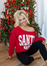 Load image into Gallery viewer, Santa Baby Off Shoulder Red Sweatshirt
