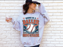Load image into Gallery viewer, Wanna Be A Baller - Baseball Athletic Grey
