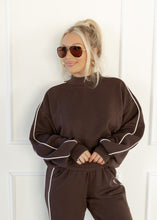 Load image into Gallery viewer, Espresso &amp; Cream Modal Scuba Pants Set
