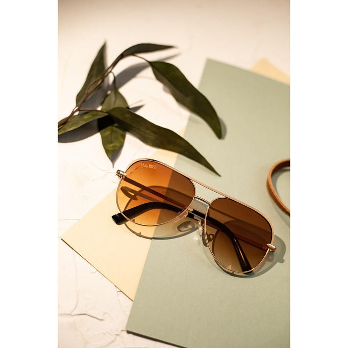 PreOrder | The Gold / Caramel Tea Kay - High Quality Unisex Aviator Sunglasses*