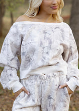 Load image into Gallery viewer, Avery Woodland Camo Off Shoulder Sweatshirt

