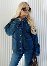 Load image into Gallery viewer, Deja Dark Denim Jacket Top
