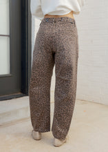 Load image into Gallery viewer, Risen Leopard Drawstring Barrel Jeans
