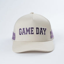 Load image into Gallery viewer, Embroidered Game Day Double Stripe Trucker Cap
