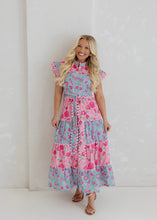 Load image into Gallery viewer, Jules Floral Print Scalloped Midi Dress
