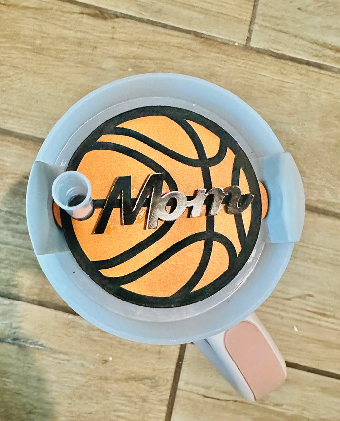 Acrylic Cup Topper- Basketball